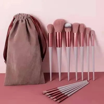 Premium 13-Piece Rose Gold Makeup Brush Set with Ultra-Soft Bristles & Travel Pouch | Professional Face & Eye Brush Kit