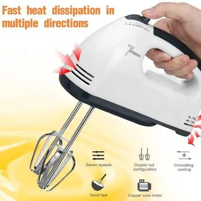 Speed Electric Hand Mixer | Stainless Steel Beaters