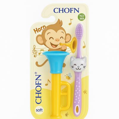 Kids Toothbrush Set with Fun Toy Combo (3–12 Years) – Soft Bristles, BPA-Free, Cute Animal Designs
