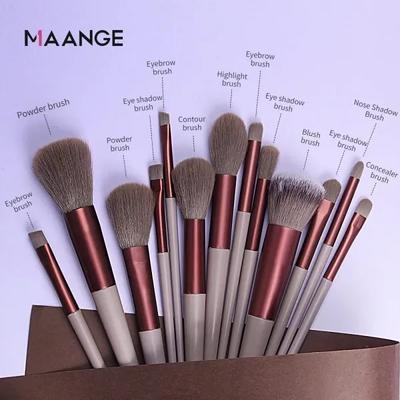 Premium 13-Piece Rose Gold Makeup Brush Set with Ultra-Soft Bristles & Travel Pouch | Professional Face & Eye Brush Kit